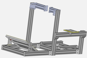 de plate-forme de course Sim jeu de voiture simulateur de conduite cockpit argent 40120 kit 8040 noir 4080 cadres en aluminium - Product Image 3