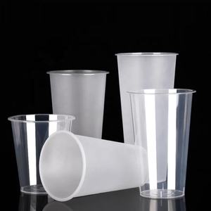 Custom Logo U Shape 90mm Diameter Frosted Clear Disposable PP <b>Plastic</b> <b>Cups</b> 14oz/16oz/24oz for Smoothie Bubble Milk Tea Beverage - Product Image 2