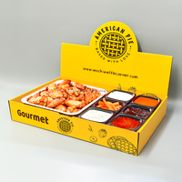 Boîte de service biodégradable en kraft avec couvercle pour petit-déjeuner, déjeuner, dessert, sandwich, collation, traiteur et plateau de dégustation