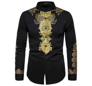 OEM/ODM 2022SS Men's Formal Shirts Custom Dress Shirt Luxury Fashion High Quality Long Sleeve Digital Printed Casual Woven 800