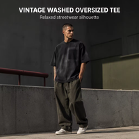 T-shirt personnalisé de haute qualité pour marque, coupe ample, 220 g/m², couleur personnalisée, effet délavé soleil