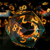 Jeu de dés mdn en résine transparente personnalisés pour donjons et dragons RPG pour les amateurs de cartes à jouer