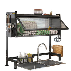 Estante de almacenamiento de cocina de Metal de hierro multifuncional Desagüe del fregadero y gabinete de piscina de encimera con uso de vajilla - Product Image 2