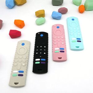 Silicone Baby Teething Toy Anti-Hand Chewing <b>TV</b> Remote Control Shape Chewable 0-24 Months - Product Image 2