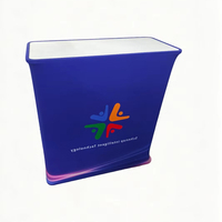Stand de présentation portable rectangulaire pliable en ABS, table d'exposition et comptoir promotionnel, facile à assembler