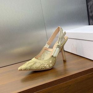 Sandalias de Tacón Medio a Alto con Punta Puntiaguda, Diseño de Marca, de Lujo, Nuevas, para Mujeres a la Moda - Product Image 5