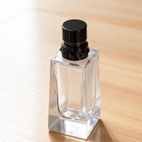 Flacon pulvérisateur de parfum rectangulaire en verre personnalisé avec logo, diffuseur à bâtonnets pour crème de soin, 30ml 50ml 100ml, luxe, vente en gros