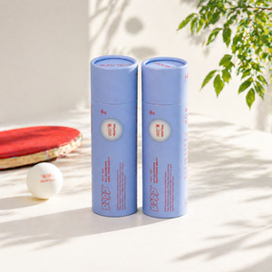 Caja de Embalaje de Tubo de Cartón Kraft Ecológica con Diseño Personalizado, Estampado en Caliente, para Pelotas de Golf y Ping-pong - Product Image 1