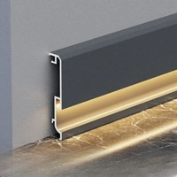 Profilé de plinthe en aluminium LED personnalisé avec canal lumineux intégré pour la décoration intérieure