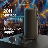 Meilleures ventes, haut-parleur sans fil portable 20W, haut-parleur étanche IPX6 avec caisson de basses, boîte à son, lumière LED pour extérieur/maison/fête