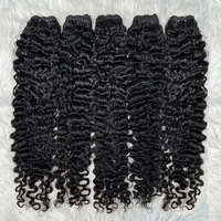 Échantillon de Cheveux Humains Brésiliens Vierge Remy, 100% Non Traités, Cuticules Alignées, Ondulés Naturels, Bouclés, Cheveux Naturels