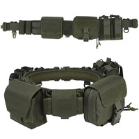 Ceinture tactique pour hommes avec sac détachable et ensemble de pochettes pour les sports de plein air, la chasse et les accessoires