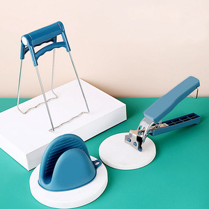 Pince à bols et assiettes en acier inoxydable créative et pratique, pince multifonctionnelle anti-brûlure, pince à double poignée. - Product Image 1