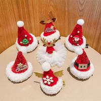 Accessoire de cheveux pour fête de Noël pour enfants, mini chapeau, pince à cheveux, style flocon de neige scintillant, épingle décorative pour photos de vacances, cadeau