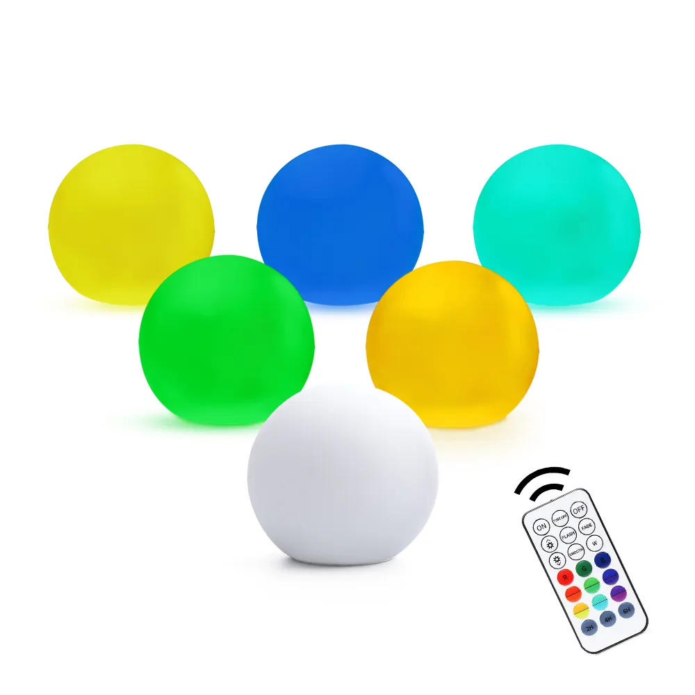 Remote Control LED Beach Ball Floating Pool Lights for Swimming LED Floating Balls