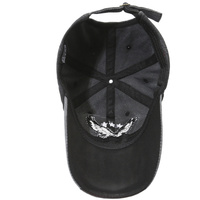 Gorra de Béisbol Vintage Estilo Punk Gótico, Lavada, con Bordado Hip Hop, Visera de Cuero y Mezclilla, Estilo Urbano
