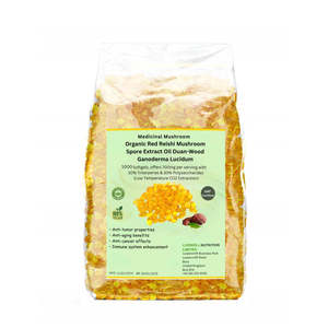 Huile d'extrait de spores de champignon Reishi 700mg 1000 gélules bio Ganoderma Lucidum rouge - Product Image 1