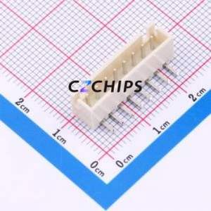 WAFER-XH2.54-8PWZ-Y62 Wire-to-Board Pin Header Bent Lead Through Hole,P=2.5mm Connector 1x8P 2.5mm Right Angle Insert XH - Product Image 1