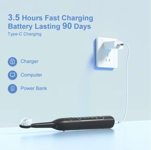 <span class=keywords><strong>Brosse</strong></span> <span class=keywords><strong>à</strong></span> dents électrique très économique, étanche IPX7, 5 modes, pour adultes, avec étui de voyage - Product Image 3