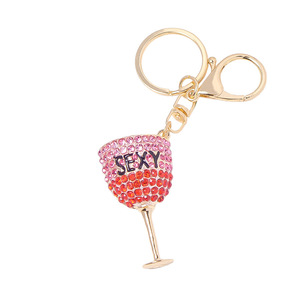 Llaveros <span class=keywords><strong>de</strong></span> moda con micro pavé <span class=keywords><strong>de</strong></span> circonita cúbica en forma <span class=keywords><strong>de</strong></span> copa <span class=keywords><strong>de</strong></span> vino, llaveros <span class=keywords><strong>de</strong></span> metal con letras <span class=keywords><strong>de</strong></span> diamantes <span class=keywords><strong>de</strong></span> imitación, accesorios colgantes. - Product Image 5