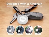 Traceur intelligent Life Tag étanche en plastique, mini porte-clés, localisateur pour animaux de compagnie, anti-perte, commande vocale, compatible Android/iOS, pour portefeuilles
