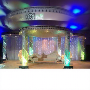 Iluminación para Bodas, Cadena de Cristal de Fibra Óptica, Mandap con Luces LED, Mandap de Cristal Exclusivo para Bodas, Precio de Fábrica - Product Image 1