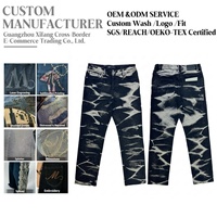 Nouveau Jean Homme 2026 Effet Marbre Noir Délavé Style Crayon Denim Punk & Hip Hop Vintage Streetwear Hiver