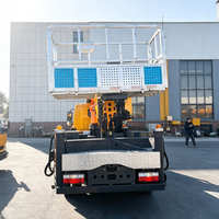 Plateforme élévatrice télescopique hydraulique montée sur camion de 32 m avec nacelle pour travaux en hauteur