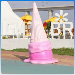 Statue de hot-dog en résine légère sur mesure T002, sculpture alimentaire de <span class=keywords><strong>dessin</strong></span> animé pour la décoration de magasins de restauration rapide, de fêtes en plein air et de jardins. - Product Image 6