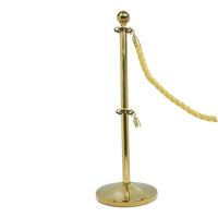 Poteau de délimitation innovant en corde dorée, poteau de délimitation pour tapis rouge, barrière de 5 m avec cordes pour Frankfort