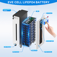 Batterie au lithium fer phosphate 51,2 V 48 V 16 kWh 300 Ah 600 Ah, pack de batteries au lithium 30 kWh, batterie Lifepo4 à montage au sol, stock UE