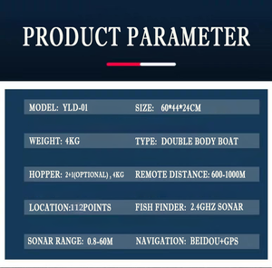 Nuova Barca da Pesca per Pasturazione all'Ingrosso di Fabbrica con GPS ed Ecoscandaglio Sonar, Barca Radiocomandata per Pasturazione da 1000M, Barca da Carp <span class=keywords><strong>Fishing</strong></span> con GPS - Product Image 4