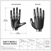 Hirobot Nuevo Tipo de Mano Robótica Biónica Humanoide A2CA-Revo 2, Caja de Engranajes de Motor, Accionamiento Servoeléctrico, IP54, 28W/28V, Compatible con PLC