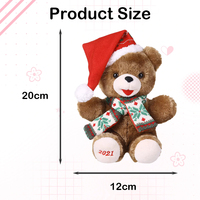 Ours en peluche de Noël personnalisé, jouet en peluche mignon, poupée en coton PP, 31cm-50cm, anti-stress, cadeau de Noël, fête