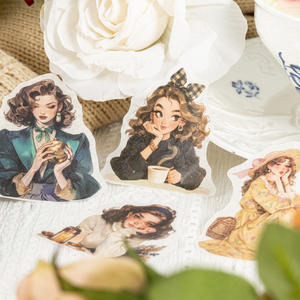 18 pièces/sac de <span class=keywords><strong>livre</strong></span> d'autocollants de coupe à double matériau en dentelle, série papillon dans sa main, 6 styles - Product Image 2