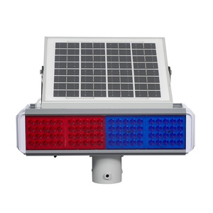 Feux stroboscopiques LED solaires Chuang An Yue bleu rouge 12V 10W pour avertissement de circulation sur les croisements et autoroutes - Product Image 4