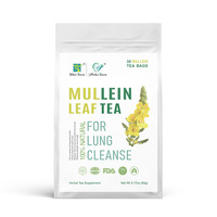 Sachets de tisane de feuilles de molène de qualité supérieure, 30 unités, pour le soutien de la santé respiratoire