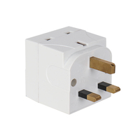Adaptateur de prise double 2 voies Royaume-Uni, multiprise double connexion, rallonge de prise secteur