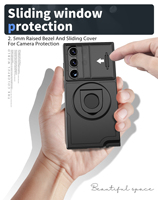 Protection de fenêtre coulissante pour lentille un anneau pour gouverner coque de téléphone pour Samsung S24 S23 ajustement Ultra parfait charge sans fil