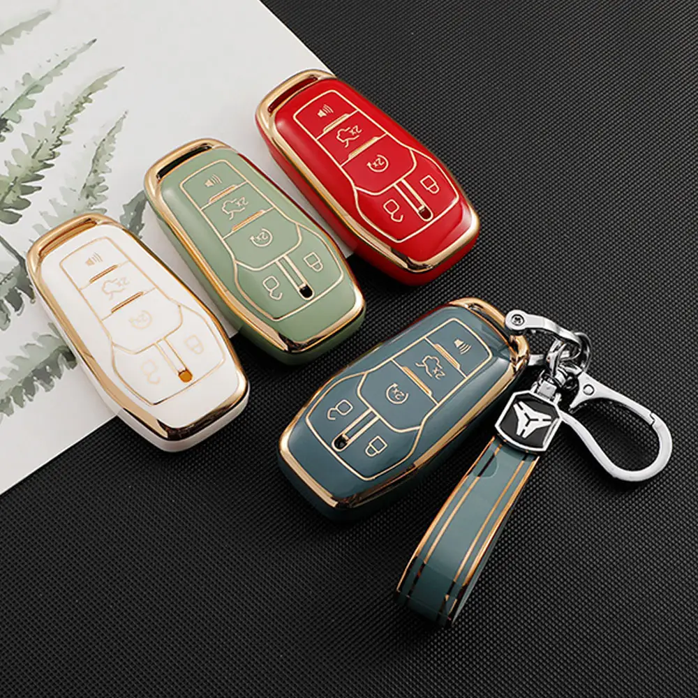 Soft Tpu Car Key Case Fob Cover for Ford Fusion Mondeo Mustang F-150 Explorer Edge 2015 2016 2017 2018 Car Accessories