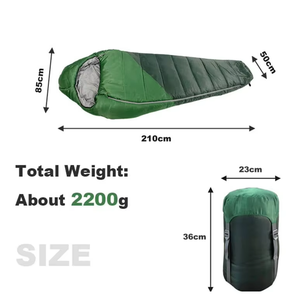 ถุงนอนพับได้แบบมัมมี่ ผ้าโพลีเอสเตอร์คุณภาพสูง กันน้ำ สำหรับผู้ใหญ่ ใช้ในสภาพอากาศหนาวเย็น ขายส่งโดยตรงจากโรงงาน - Product Image 2