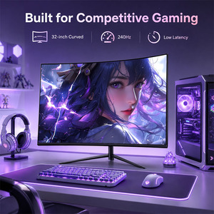 Moniteur de jeu incurvé ultra-large de 32 pouces, 1080P, 240 Hz, 1 ms, IPS, sans cadre, écran d'ordinateur de bureau, <span class=keywords><strong>meilleur</strong></span> prix, usine OEM - Product Image 3