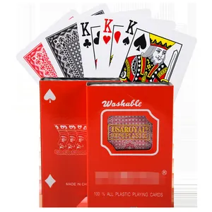 Lujo de alta calidad de plástico personalizado Logo Pvc 57x87mm Publicidad Poker Cards Case Playing Cards