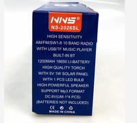 NS-2026sl Welt Empfänger Wiederauf ladbare Solar LED Taschenlampe Usb Sd Tf Mp3 Player Lautsprecher Fm Am Sw1-8 10 Bands Radio Mit Usb/Tf