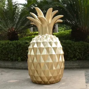 Fabrik Direkt verkauf Edelstahl Obst Ananas Gemüse Edelstahl Skulptur Obst Modell für Display oder Park Dekor