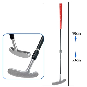 आउटडोर गोल्फ अभ्यास टेलीस्कोपिक पटर धातु सिर प्रशिक्षण सहायता के साथ - Product Image 2