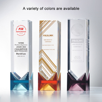 Nouveau trophée de récompense en verre numérique Liuli, breveté, écologique, avec logo personnalisé, pour cadeau d'entreprise et reconnaissance des excellents performants annuels