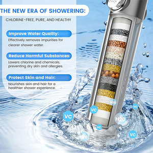 Pommeau de Douche Créatif 3 Voies Haute Pression Économiseur d'Eau avec Filtre, Ensemble de Douche et Accessoires de Robinet de Salle de Bain - Product Image 3