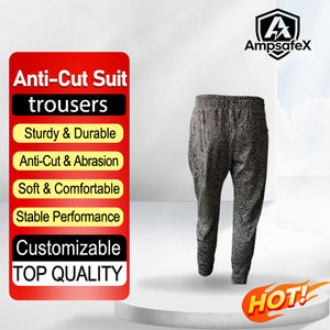Pantalones de Seguridad AmpsafeX Grises Resistentes a Cortes y Protección contra Vapores, Personalizables, Ajuste Regular - Product Image 1