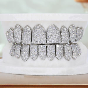 メーカーヒップホップジュエリーローズゴールドカスタム10オン10メンズVvs Moissaniteダイヤモンド歯グリルズ - Product Image 5